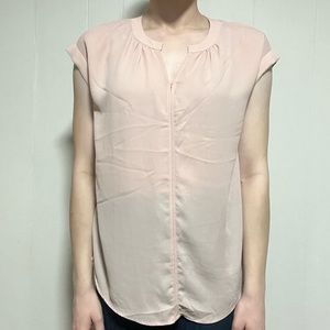 Cap sleeve pink blouse